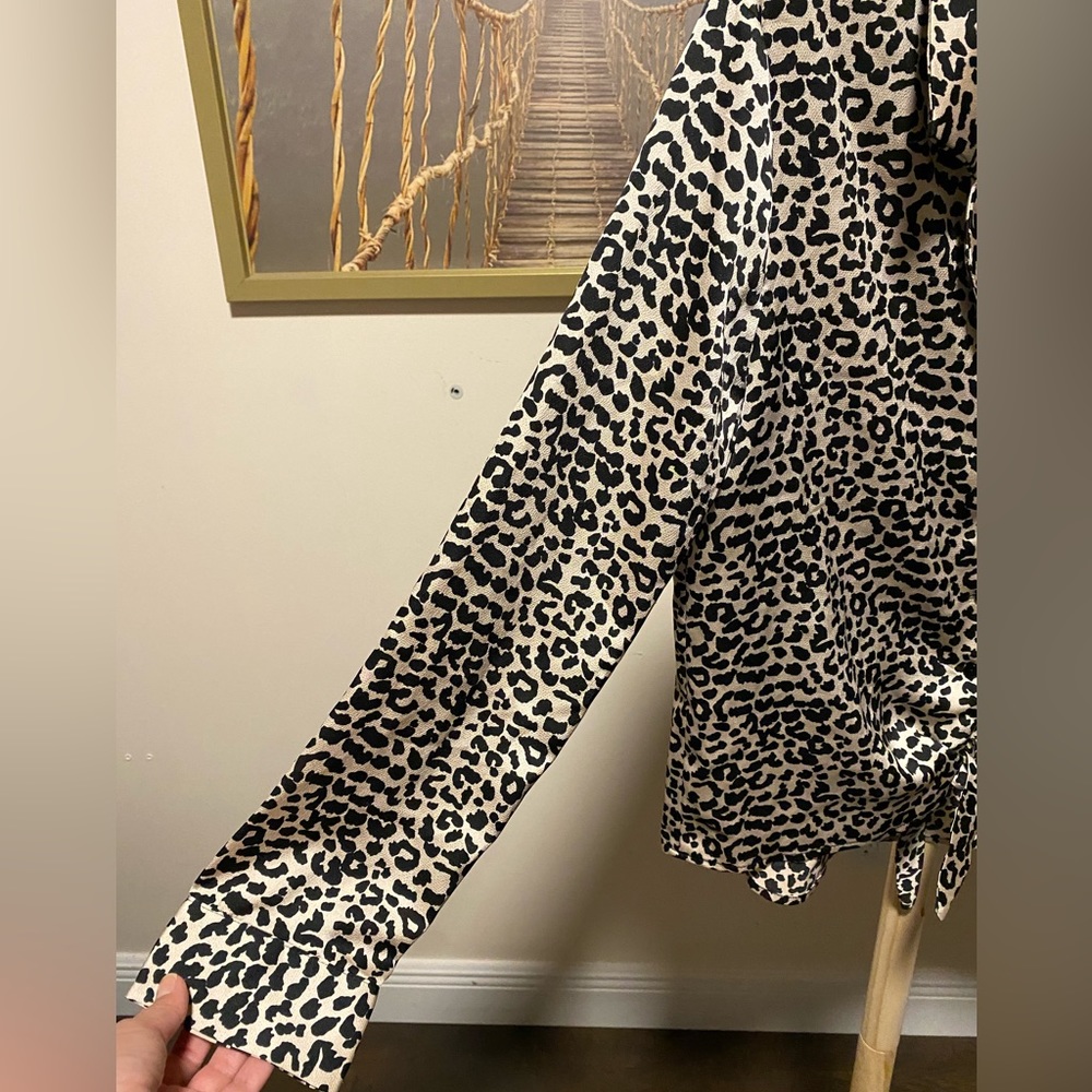 Rowen Leopard Print Button Up Blouse - image 2